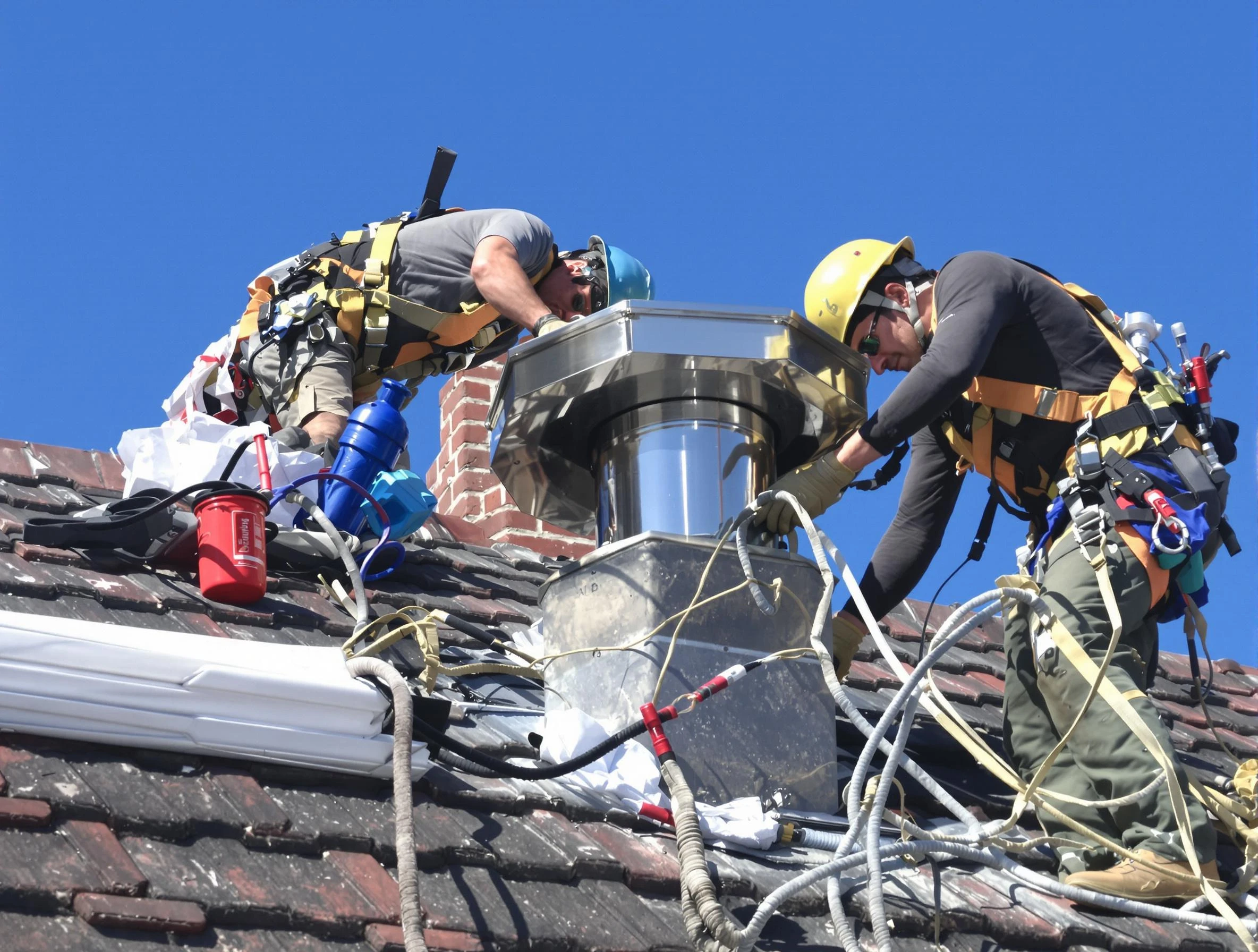 Protective chimney cap installed by Eagle Mountain Chimney Sweep in Eagle Mountain, UT