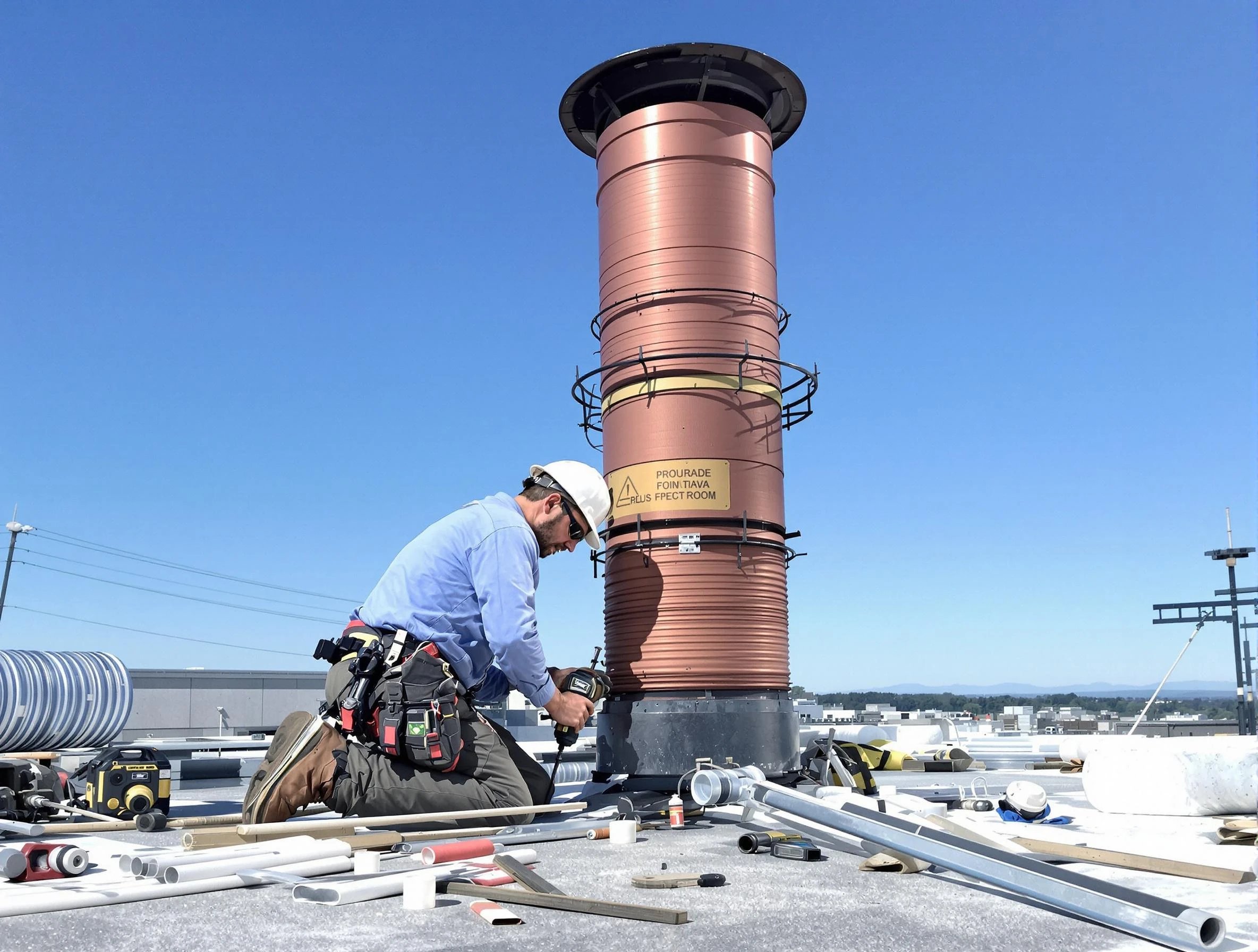 Installed chimney liner by Eagle Mountain Chimney Sweep in Eagle Mountain, UT