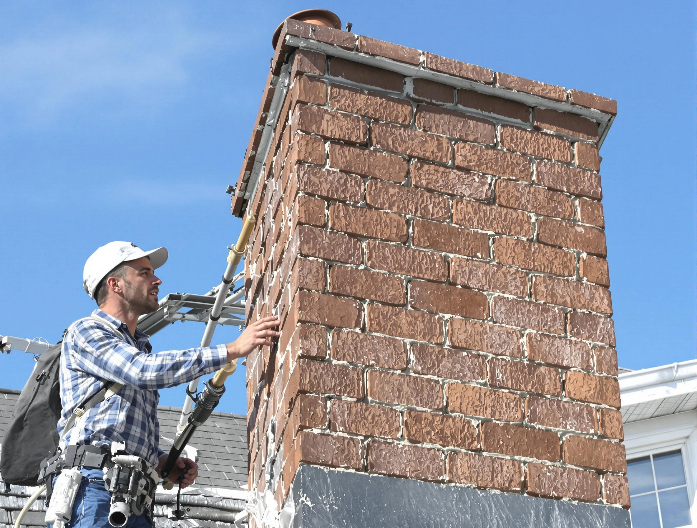 Brickwork for a chimney rebuild by Eagle Mountain Chimney Sweep in Eagle Mountain, UT