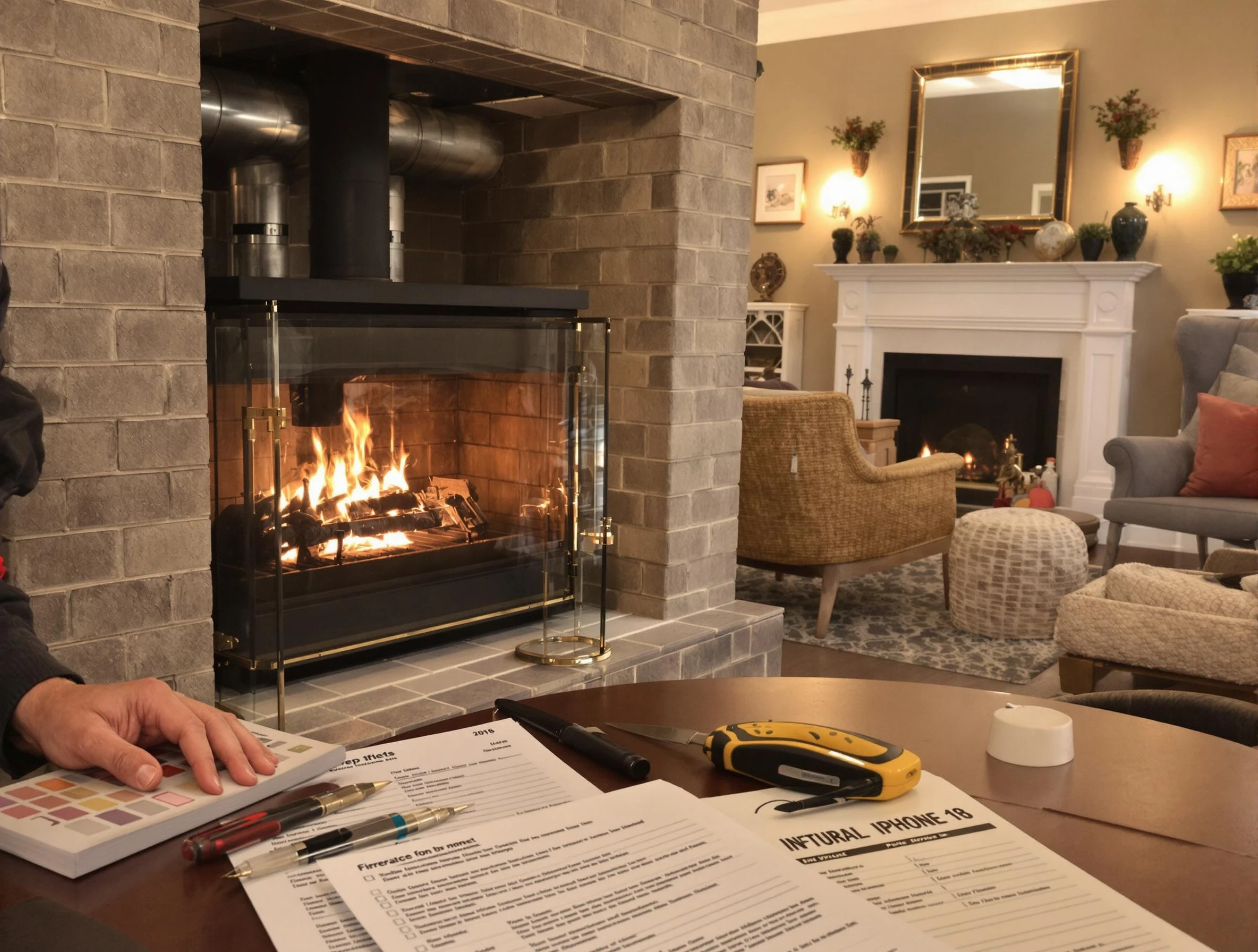 Eagle Mountain Chimney Sweep verifying fireplace safety measures in Eagle Mountain, UT