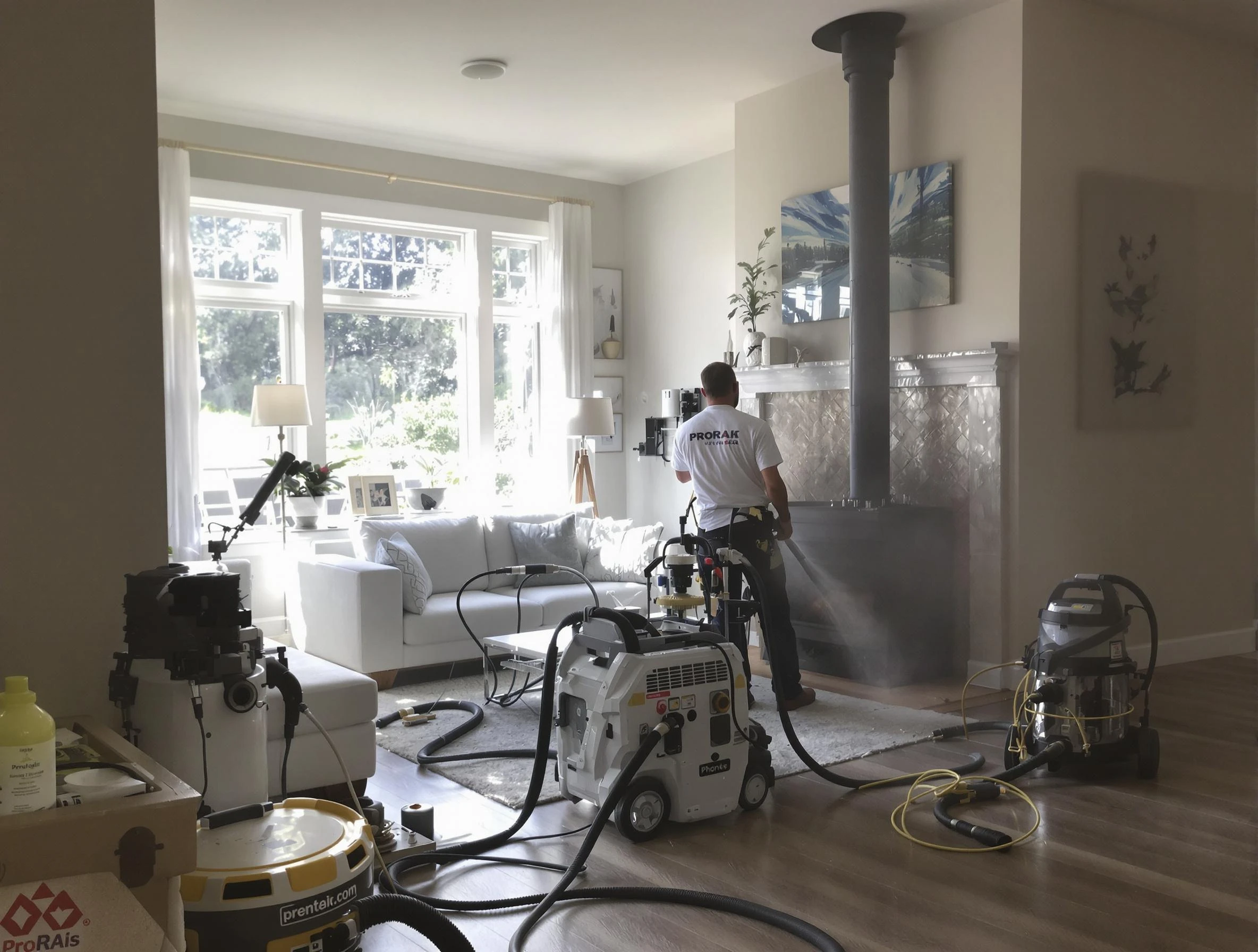 Soot removal service by Eagle Mountain Chimney Sweep for a fireplace in Eagle Mountain, UT
